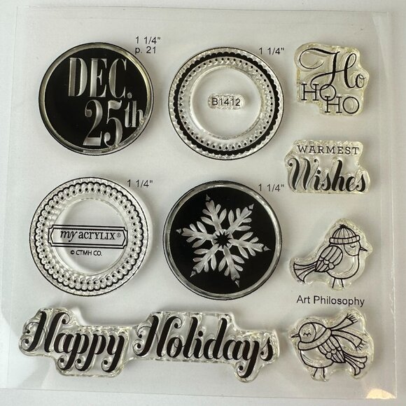 CTMH My Acrylix Stamps B1412 Holiday Winter Christmas - Picture 1 of 1